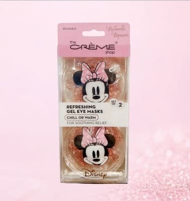 The Crème Shop Disney Minnie Mouse Gel Eye Masks Reusable Hot Cold NIB NEW Box!