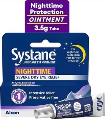 Systane Nighttime Lubricant Eye Ointment 3.5g Tube NIB EXP 09/2028 Sealed New!!! - Thumbnail 6