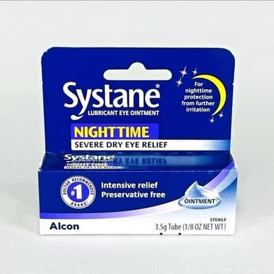 Systane Nighttime Lubricant Eye Ointment 3.5g Tube NIB EXP 09/2028 Sealed New!!! - Thumbnail 2