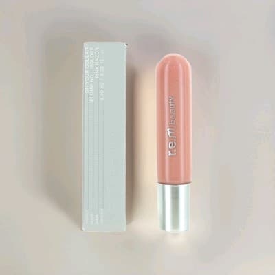 r.e.m. beauty On Your Collar Plumping Lip Gloss Pink Razor 0.28oz NIB NEW - Thumbnail 3