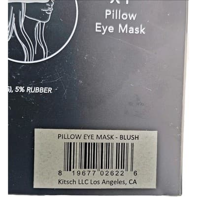 Kitsch The Pillow Eye Mask Blush Pink Satin Feel Lightweight Sleep Mask NIB New! - Thumbnail 5