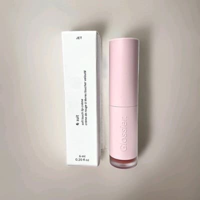 Glossier G Suit Soft Touch Lip Creme JET - .20 Fl Oz NEW In BOX! 🍒 Great Color!