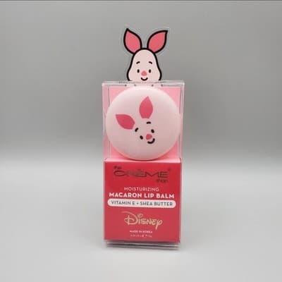 CREME SHOP DISNEY Piglet Winnie the Pooh Rosy Watermelon MACARON LIP BALM NIB