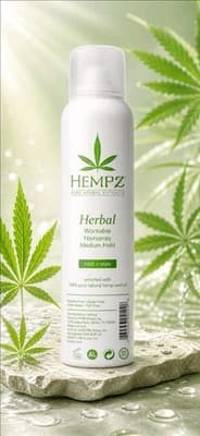 HEMPZ Herbal Workable Hairspray Medium Hold Style & Hold 8oz 227g NEW! Vegan!!! - Thumbnail 4