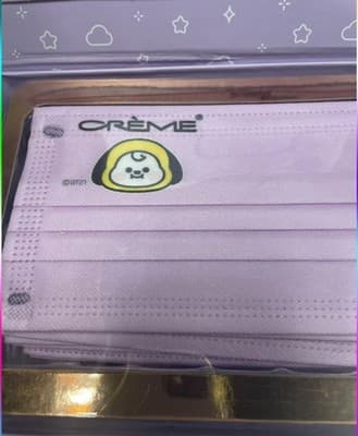 The Crème Shop BT21 3 Ply Protective Face Masks 35 Ct Disposable NIB NEW Unique! - Thumbnail 2
