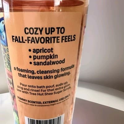 TREE HUT Foaming Gel Wash - Sweet Punkin - Hydrating Oil (18fl oz) Pumpkin NEW! - Thumbnail 10