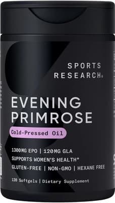 Evening Primrose Supplement from Cold Pressed Oil - Softgels for Women’s Health