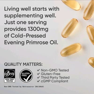 Evening Primrose Supplement from Cold Pressed Oil - Softgels for Women’s Health - Thumbnail 4