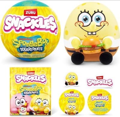 Snackles SpongeBob SquarePants 5" Mystery Plush Blind Capsule Sealed NEW Toy NIP - Thumbnail 4