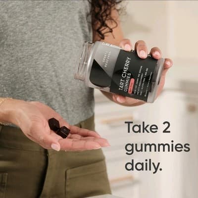 Tart Cherry Gummy Supplements 600mg - Workout Recovery Sugar Free - 60 Gummies - Thumbnail 3
