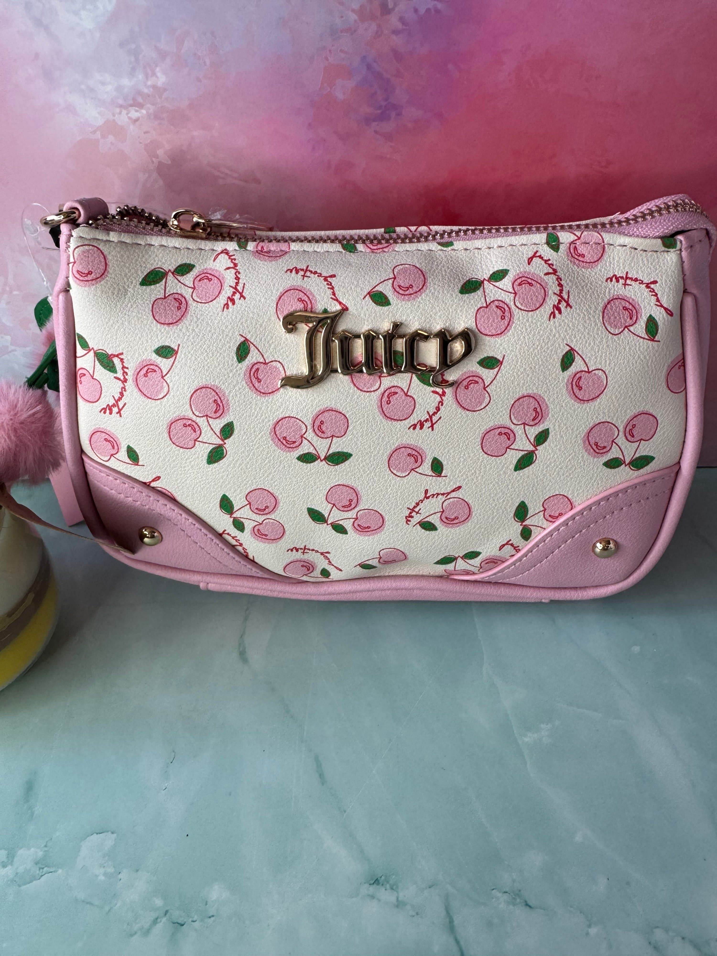 ★ Juicy Couture Cherry Girl Convertible Wristlet NWT Pink Y2K Bag - Thumbnail 2