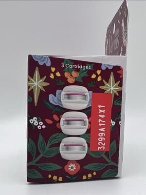 Gillette Venus Extra ComfortGlide Berry Mistletoe Razor Refills 3 Ct NIB NEW!!! - Thumbnail 2