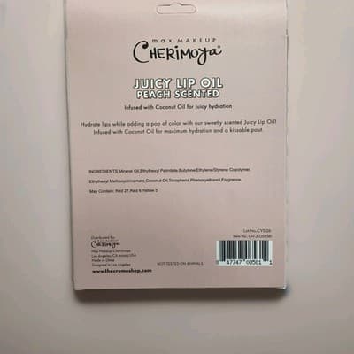 Cherimoya Juicy Lip Oil 3 Pack Hydrating Glossy Lip Treatment NIB NEW Peach New! - Thumbnail 2