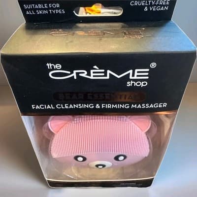 The Crème Shop Bear Essential Facial Cleansing Firming Massager Pink NIB NEW!!! - Thumbnail 3