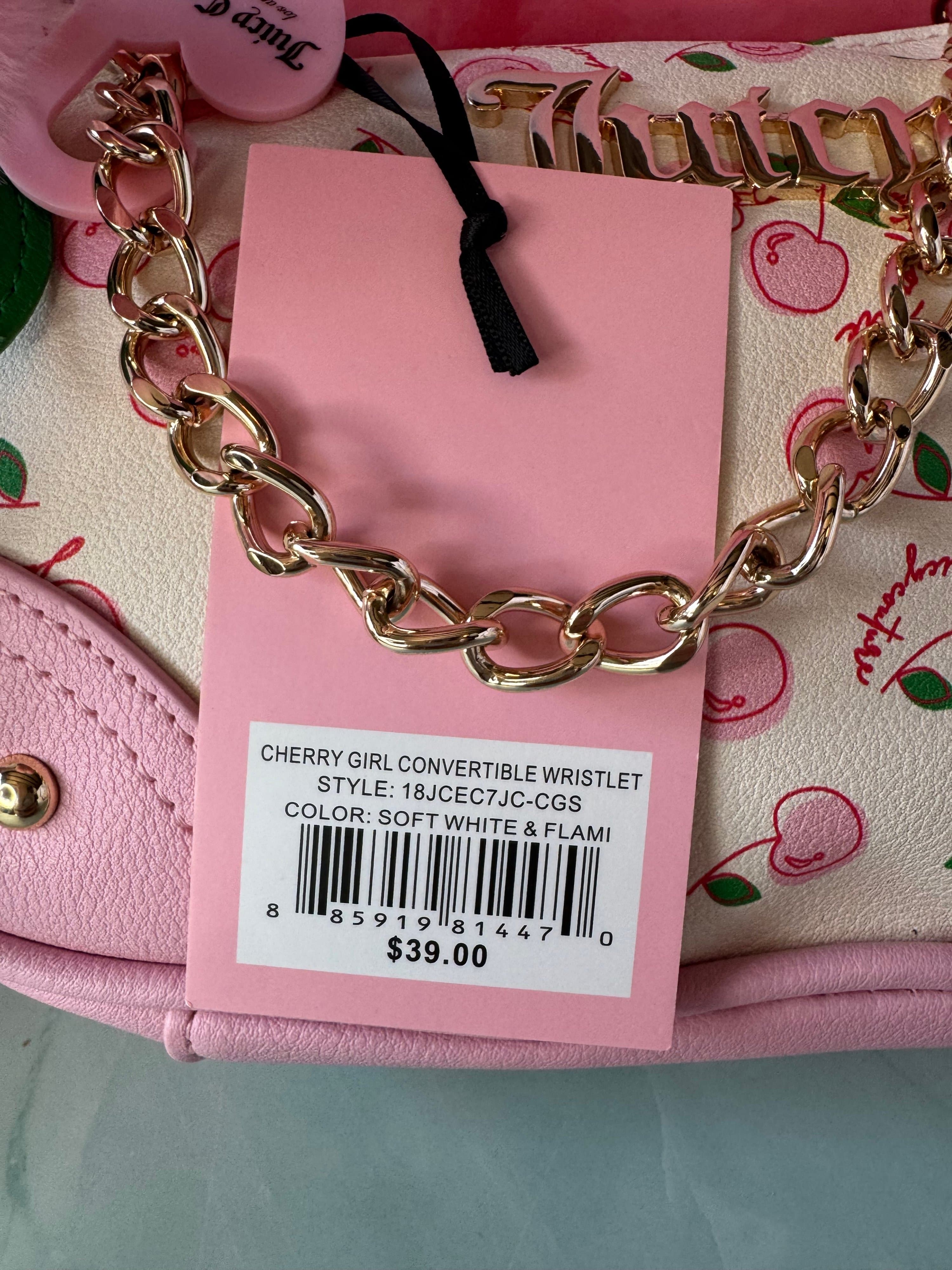 ★ Juicy Couture Cherry Girl Convertible Wristlet NWT Pink Y2K Bag - Thumbnail 7