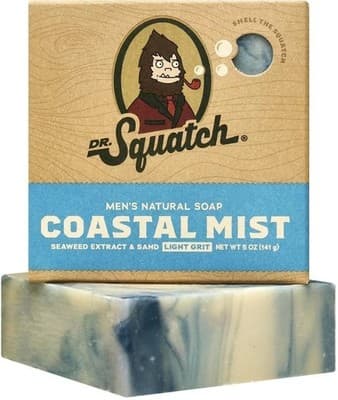 Dr Squatch Men's Natural Soap Coastal Mist 5 oz bar