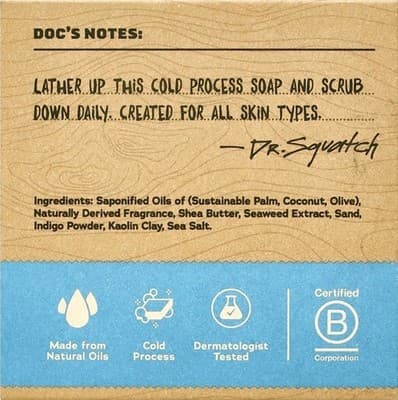 Dr Squatch Men's Natural Soap Coastal Mist 5 oz bar - Thumbnail 4
