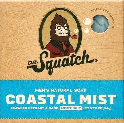 Dr Squatch Men's Natural Soap Coastal Mist 5 oz bar - Thumbnail 5