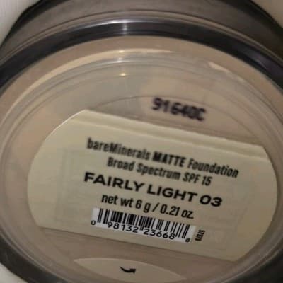 BareMinerals MATTE Foundation SPF15 6g/0.21 oz Fairly LIGHT 03 - 100% Authentic - Thumbnail 3