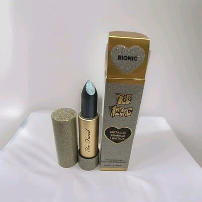 Too Faced Throwback Metallic Sparkle Lipstick - BIONIC - Full Size - NIB Glitter - Thumbnail 2