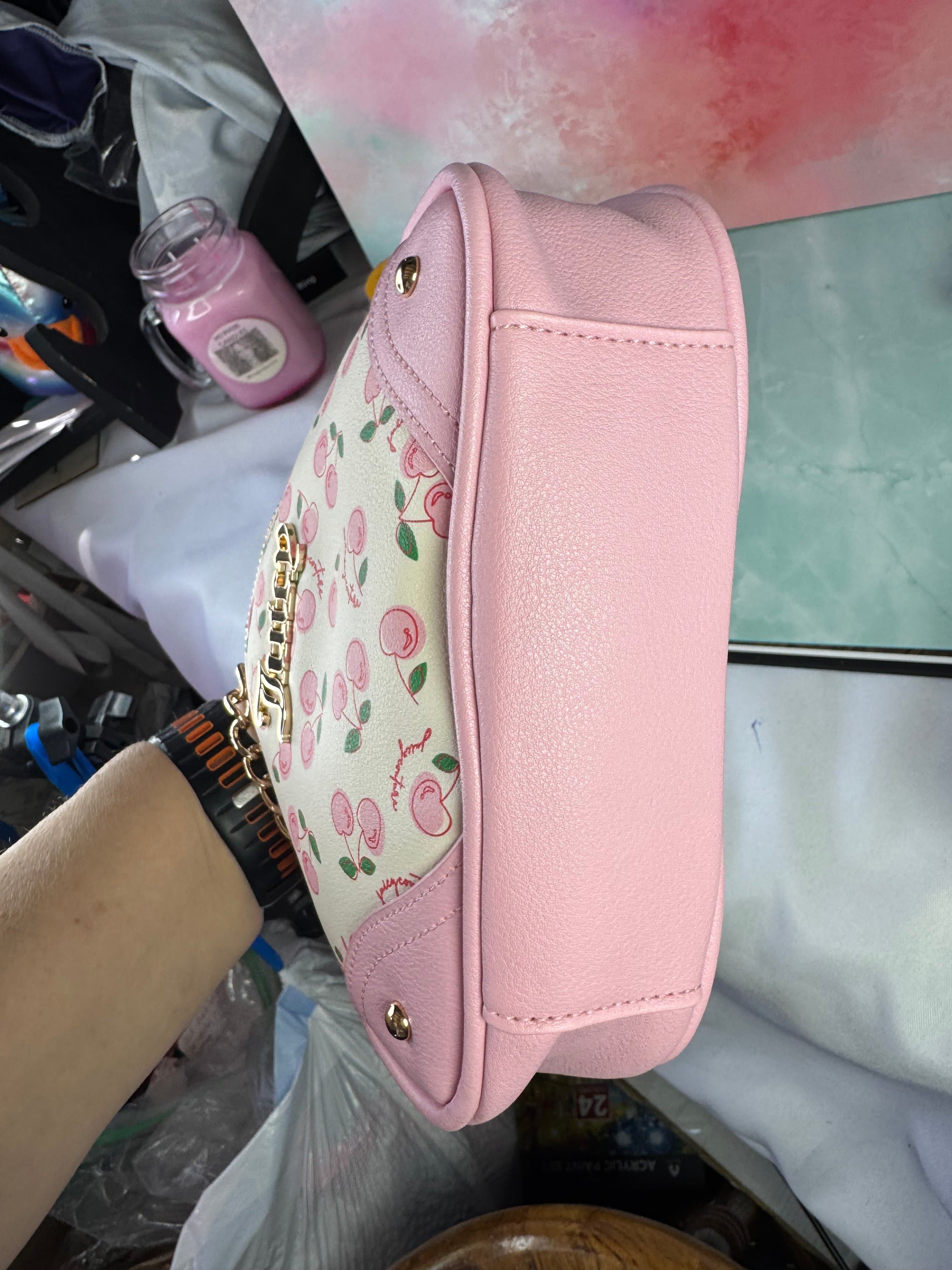 ★ Juicy Couture Cherry Girl Convertible Wristlet NWT Pink Y2K Bag - Thumbnail 9