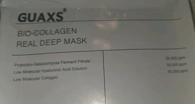 Guaxs Bio Collagen Real Deep Mask 4 Sheet Set Low Molecular Collagen NEW In Box - Thumbnail 6