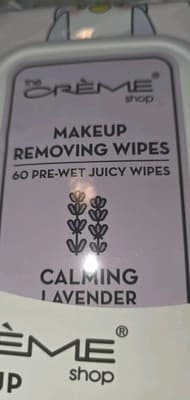 The Crème Shop Juicy Makeup Removing Wipes Calming Lavender 60 Ct K Beauty NEW - Thumbnail 3