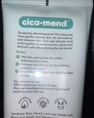 The Crème Shop Cica Mend Blemish Care 2 In 1 Cleansing Foam K Beauty NEW Sealed! - Thumbnail 5