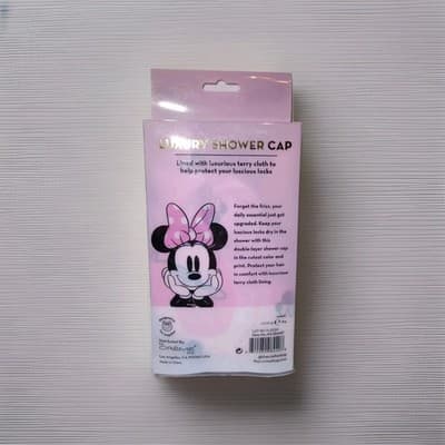 The Crème Shop Disney Minnie Mouse Luxury Shower Cap Waterproof Satin NEW NIB!!! - Thumbnail 2
