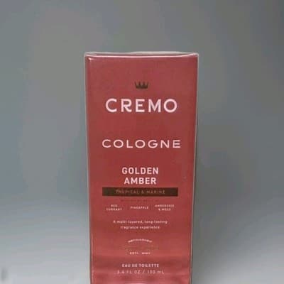 Cremo Golden Amber Men's Cologne Spray 3.4oz 100mL Long Lasting Fragrance Sealed