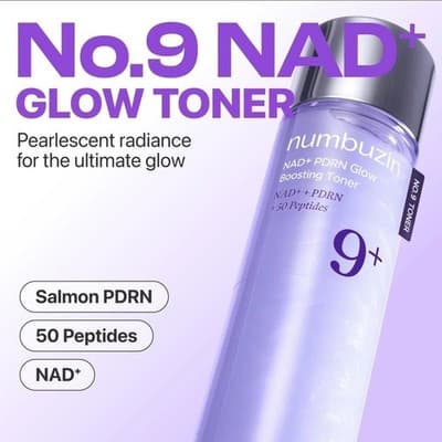 Numbuzin No.9 NAD+ PDRN Toner Glow Boosting Lifting Brightening K Beauty, New! - Thumbnail 6