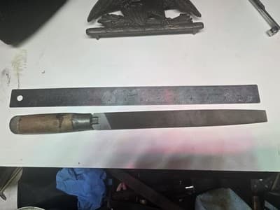 Lot of 3 Vintage Nicholson Mill Bastard Files with Handles - Thumbnail 9