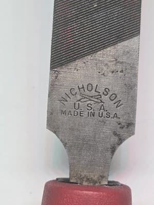 Lot of 3 Vintage Nicholson Mill Bastard Files with Handles - Thumbnail 8
