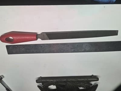Lot of 3 Vintage Nicholson Mill Bastard Files with Handles - Thumbnail 6