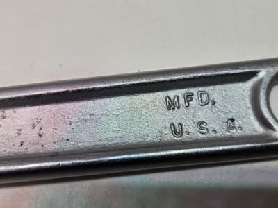 Vintage *USFS PATROL* Proto Tools 710 Adjustable Wrench 10"Made in USA code B77 - Thumbnail 9