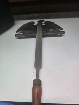 Lot of 3 Vintage Nicholson Mill Bastard Files with Handles - Thumbnail 3