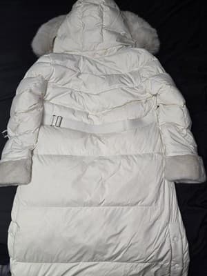 Michaa Womans Down Jacket Real Fur Two-Color Belted Long Padding MIPCYPD920 - Thumbnail 6