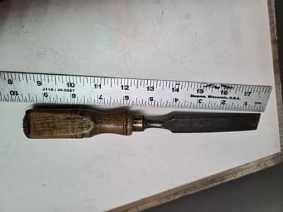 Vintage Germany Made Rugol bevel-edge socket firmer chise - Pre-WWII - Thumbnail 2