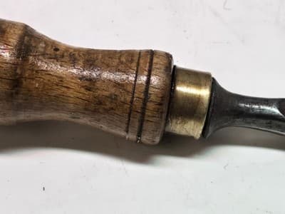 Vintage Germany Made Rugol bevel-edge socket firmer chise - Pre-WWII - Thumbnail 12