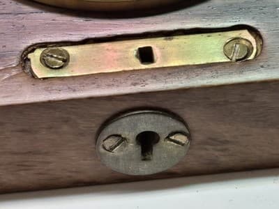 VTG Wehrle World Time Desk Table Clock with Wood Box Germany Quartz - Thumbnail 11