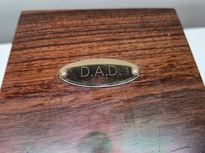 VTG Wehrle World Time Desk Table Clock with Wood Box Germany Quartz - Thumbnail 5