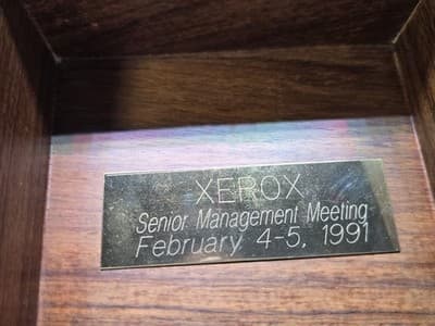 VTG Wehrle World Time Desk Table Clock with Wood Box Germany Quartz - Thumbnail 4