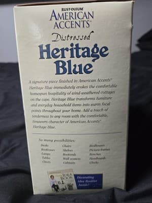 NEW Rustoleum American Accents Distress Heritage Blue Paint Kit DIY - Thumbnail 2