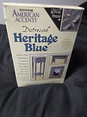 NEW Rustoleum American Accents Distress Heritage Blue Paint Kit DIY