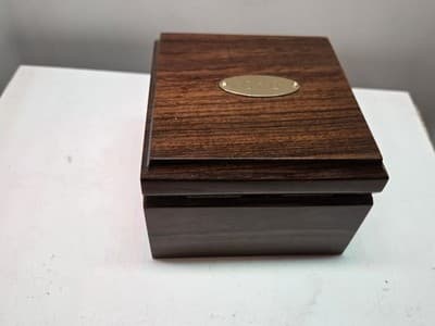 VTG Wehrle World Time Desk Table Clock with Wood Box Germany Quartz - Thumbnail 14