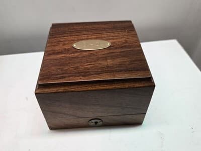 VTG Wehrle World Time Desk Table Clock with Wood Box Germany Quartz - Thumbnail 6
