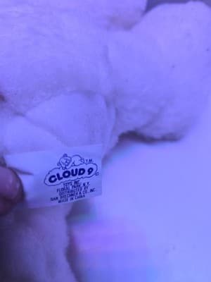 Vintage Cloud 9 Jester Joker White Teddy Bear Stuffed Animal Plush Toy 9" - Thumbnail 4