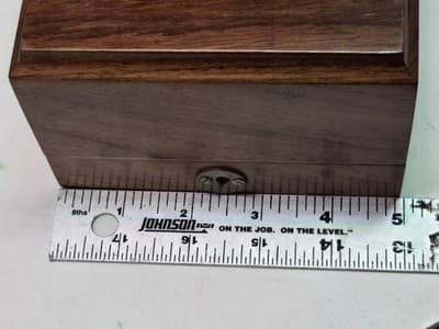 VTG Wehrle World Time Desk Table Clock with Wood Box Germany Quartz - Thumbnail 8