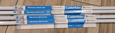 4 PACK - MonoSystems Cable Hider 5' Cord Channel 3/4" White Paintable - Thumbnail 2