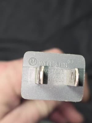 Well Shin 2-prong power cord plug, model WS-004A, rated for 10A 125V~. - Thumbnail 2